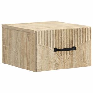 vidaXL Mesita de Noche de Pared Roble Sonoma 34,5 x 33 x 20 cm