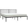 vidaXL Estructura cama sin colchón con cabecero metal negro 183x213 cm
