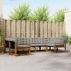 vidaXL Conjunto de sof&aacute;s de exterior 6 pcs Gris Natural y Claro