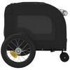 vidaXL Remolque de bicicleta para mascotas Negro 124,5 x 63,5 x 53 cm