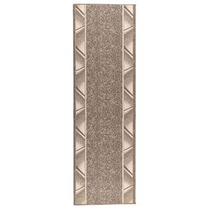 vidaXL Alfombra Runner FLORNES Tejido Gris topo Zigzag 67 x 200 cm PP