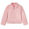 Chaqueta infantil de cuero sint&eacute;tico rosa 140