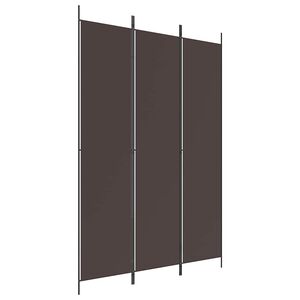 vidaXL Biombo divisor de 3 paneles de tela marr&oacute;n 150x220 cm