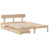 vidaXL Estructura de cama sin colchón madera maciza de pino 120x190 cm