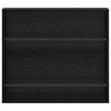 vidaXL Estante de revistas con estante Roble Negro 80 x 12 x 70 cm