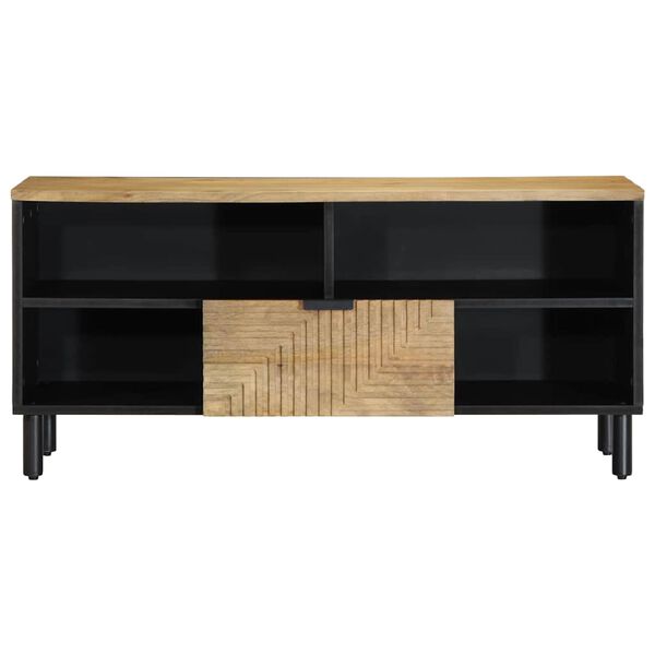 vidaXL Mueble de TV madera maciza de mango marr&oacute;n 100x33x46 cm