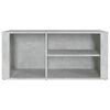 vidaXL Mueble zapatero madera contrachapada gris hormigón 100x35x45 cm