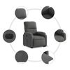 vidaXL Sill&oacute;n el&eacute;ctrico reclinable elevable tela microfibra gris