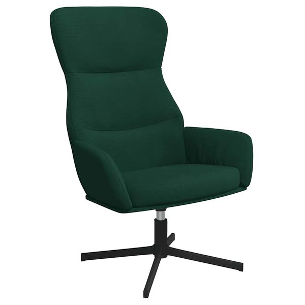 vidaXL Silla de relajaci&oacute;n de terciopelo verde oscuro