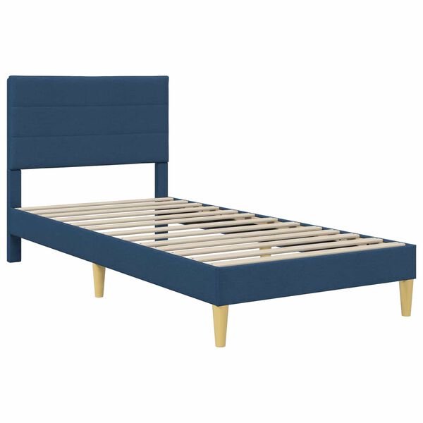vidaXL Estructura de cama con cabecera Azul 80 x 200 cm tela
