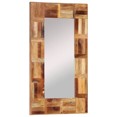 vidaXL Espejo de pared madera maciza reciclada 50x80 cm