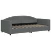 vidaXL Sof&aacute; cama sin colch&oacute;n tela gris oscuro 90x190 cm