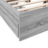 vidaXL Cama con cajones madera ingenier&iacute;a gris Sonoma 120x200 cm