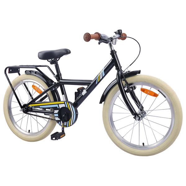 vidaXL Bicicleta Infantil 20 Pulgadas para 6-11 a&ntilde;os Negro
