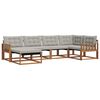 vidaXL Conjunto de sof&aacute;s de exterior 6 pcs Gris Natural y Claro