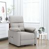 vidaXL Sill&oacute;n de masaje reclinable de tela gris taup&eacute;