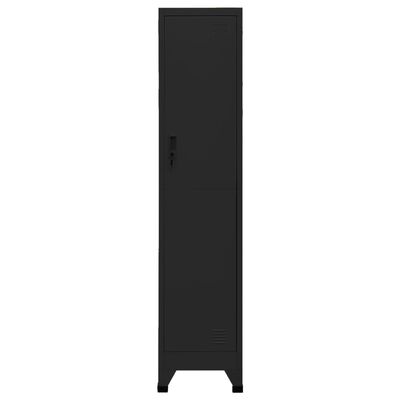 vidaXL Taquilla de acero negro 38x45x180 cm