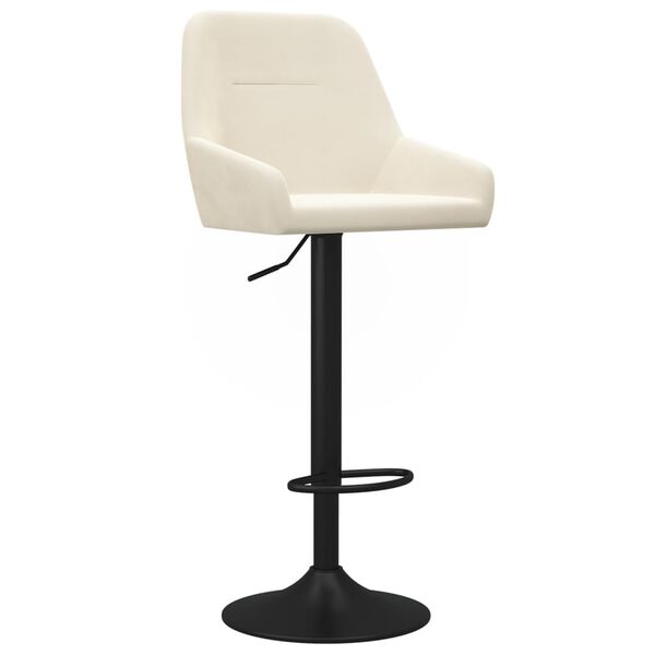 vidaXL Taburetes de cocina 2 unidades terciopelo crema