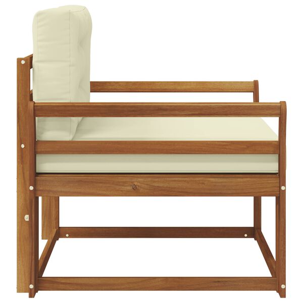 vidaXL Sof&aacute; intermedio de exterior Madera de Acacia S&oacute;lida Natural