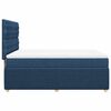 vidaXL Cama box spring con colch&oacute;n tela azul 140x200 cm