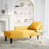 vidaXL Chaise longue con coj&iacute;n de tela de pana amarillo claro