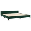 vidaXL Estructura cama sin colch&oacute;n terciopelo verde oscuro 160x200 cm