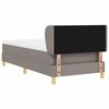 vidaXL Cama tipo Box Spring con colch&oacute;n Taup&eacute; 90 x 190 cm tela