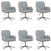 vidaXL Sillas de escritorio giratorias 6 uds. 54 x 58 x 90 cm Tela
