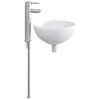 vidaXL Lavabo de ba&ntilde;o Cromado 32 x 32 x 13 cm Metal