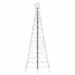 vidaXL &Aacute;rbol de Navidad LED con estacas de tierra Multicolor 250 cm