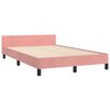 vidaXL Estructura de cama sin colch&oacute;n terciopelo rosa 120x200 cm