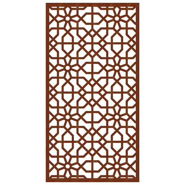 vidaXL Adorno de pared de jard&iacute;n acero corten dise&ntilde;o morisco 105x55 cm