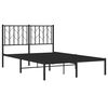 vidaXL Estructura cama sin colch&oacute;n con cabecero metal negro 120x190 cm