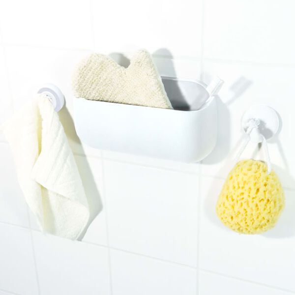 RIDDER Caja de almacenamiento con adhesivo blanco