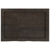 vidaXL Tablero mesa madera roble tratada marr&oacute;n oscuro 60x40x(2-6) cm