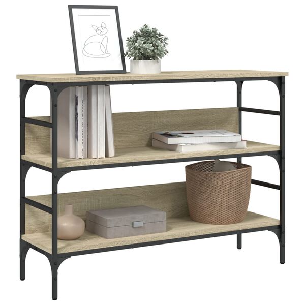vidaXL Mesa consola madera de ingenier&iacute;a roble Sonoma 100x32x75 cm