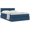 vidaXL Cama con almacenamiento y colch&oacute;n con colch&oacute;n Azul 140 x 190 cm