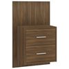 vidaXL Mesita de noche de pared marr&oacute;n roble