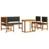 vidaXL Conjunto de Bancos de Jard&iacute;n 4 pcs Marr&oacute;n