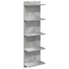 vidaXL Estante de pared Gris Hormig&oacute;n 30 x 15 x 100 cm