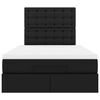 vidaXL Estructura cama otomana colchón cuero sintético negro 120x190cm
