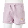 Pantalones cortos infantiles con cordón color lila mixto 128