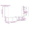 vidaXL Conjunto de mueble para TV de pared 4 pcs Madera de ingenier&iacute;a