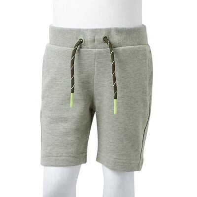 Pantalones cortos infantiles con cordón caqui claro mélange 116