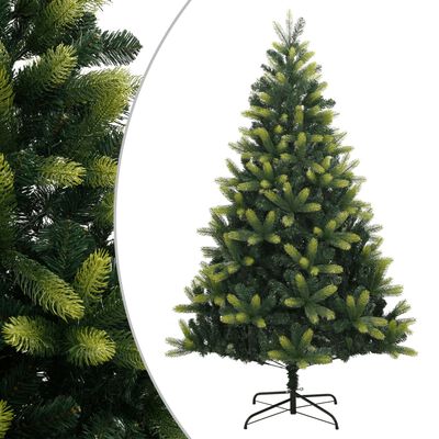 vidaXL Árbol de Navidad artificial con bisagras y soporte 150 cm