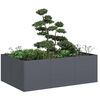 vidaXL Jardinera acero gris antracita 120x80x40 cm