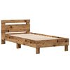 vidaXL Estructura de cama con cabecera Madera vieja 203 x 95 x 70 cm