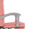vidaXL Silla de oficina reclinable cuero sintético rosa