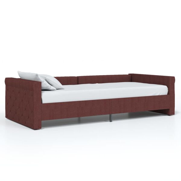 vidaXL Sof&aacute; cama USB tela morada 90x200 cm