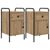 vidaXL Mesa de noche 2 uds. Roble artisan 35 x 36,5 x 61 cm